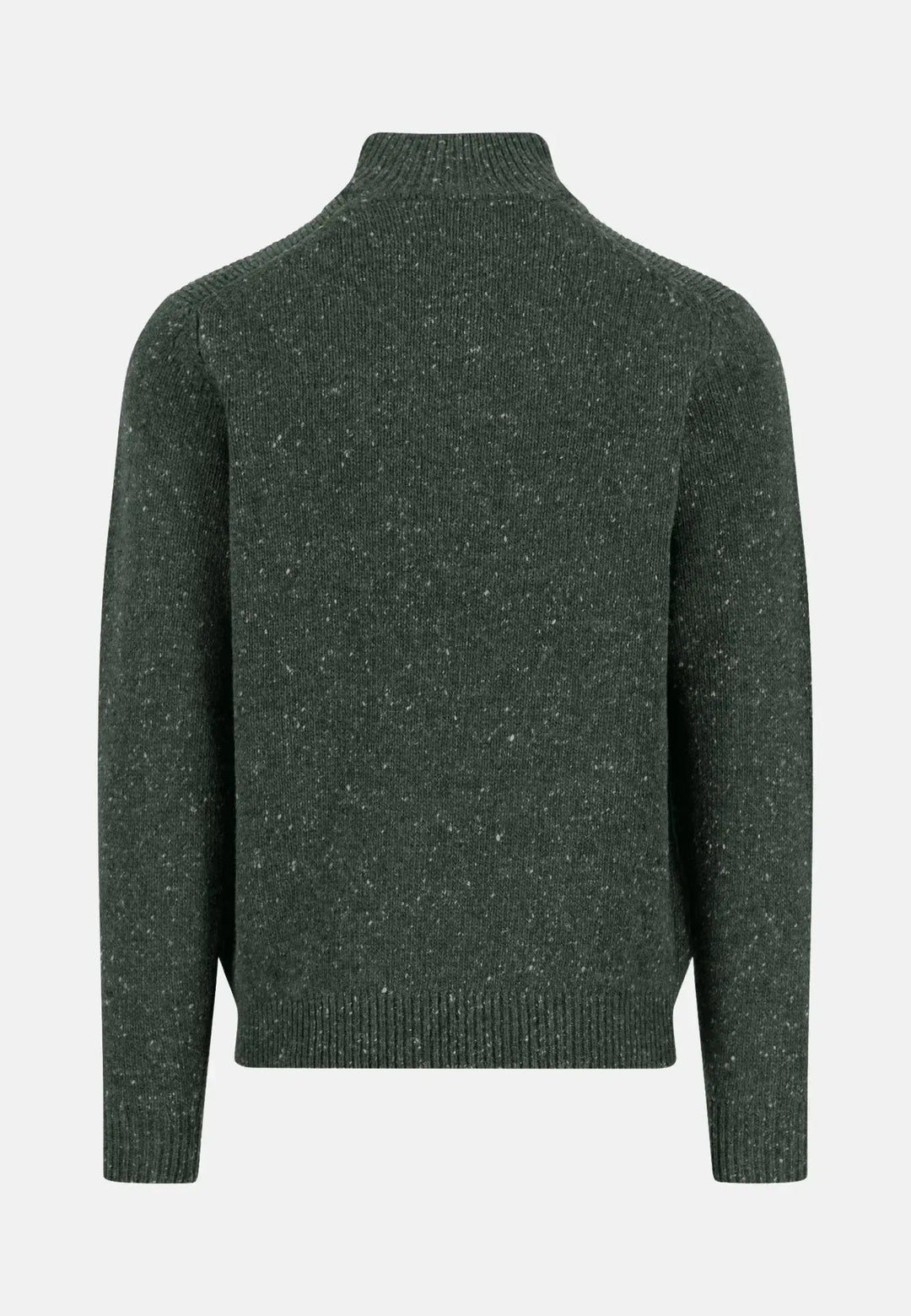 fynch-hatton-Donegal Wool 1/4 Zip Knit Dark Ivy