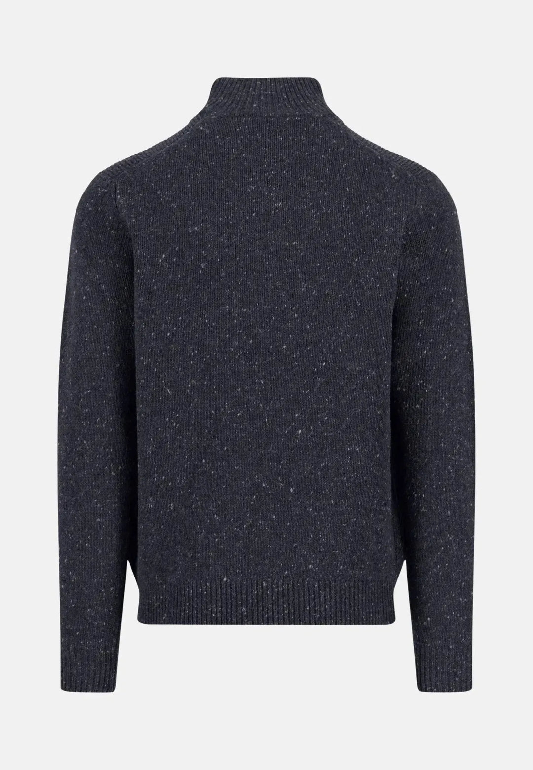 fynch-hatton-Donegal Wool 1/4 Zip Knit Navy