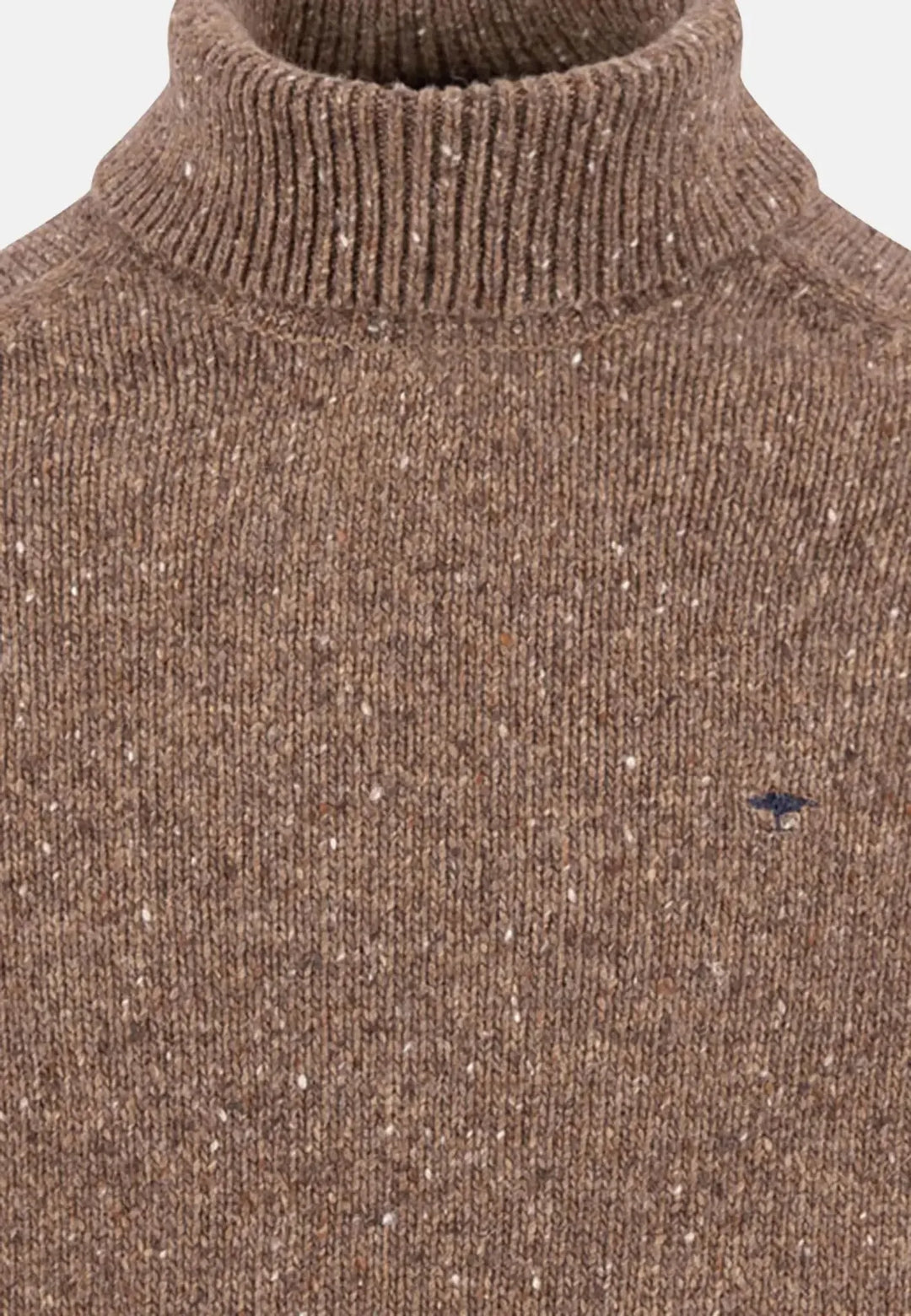 fynch-hatton-Donegal Wool Rollneck Knit Dark Chocolate
