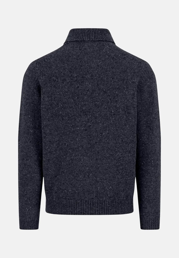 fynch-hatton-Donegal Wool Rollneck Knit Navy