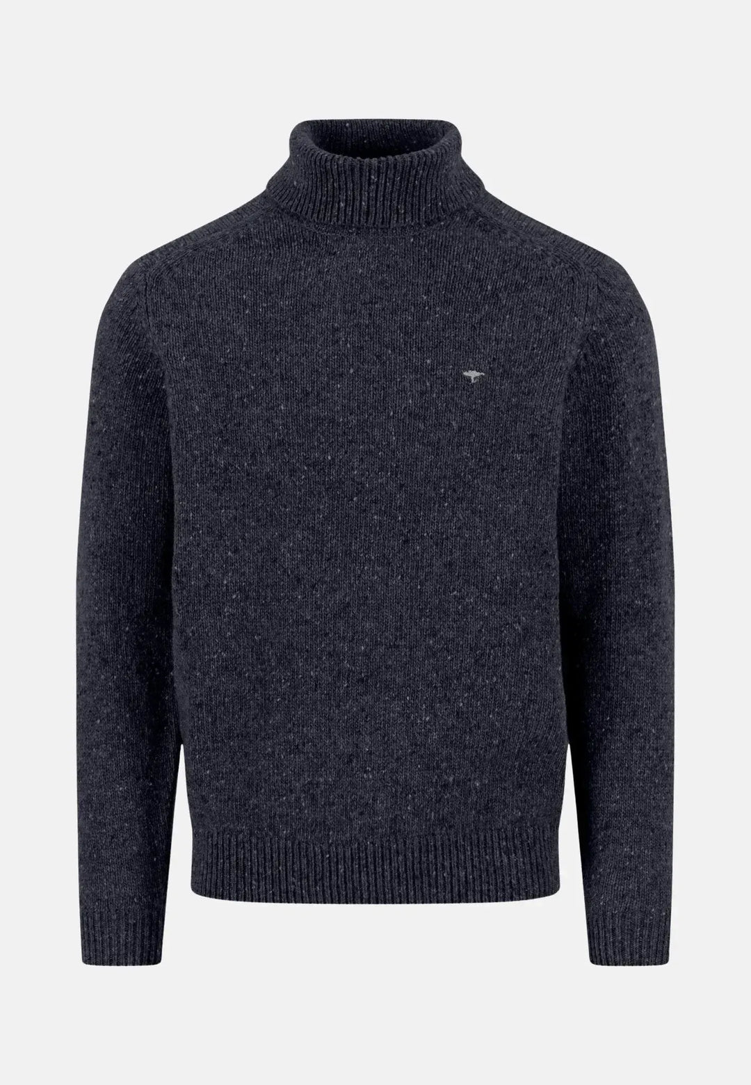fynch-hatton-Donegal Wool Rollneck Knit Navy