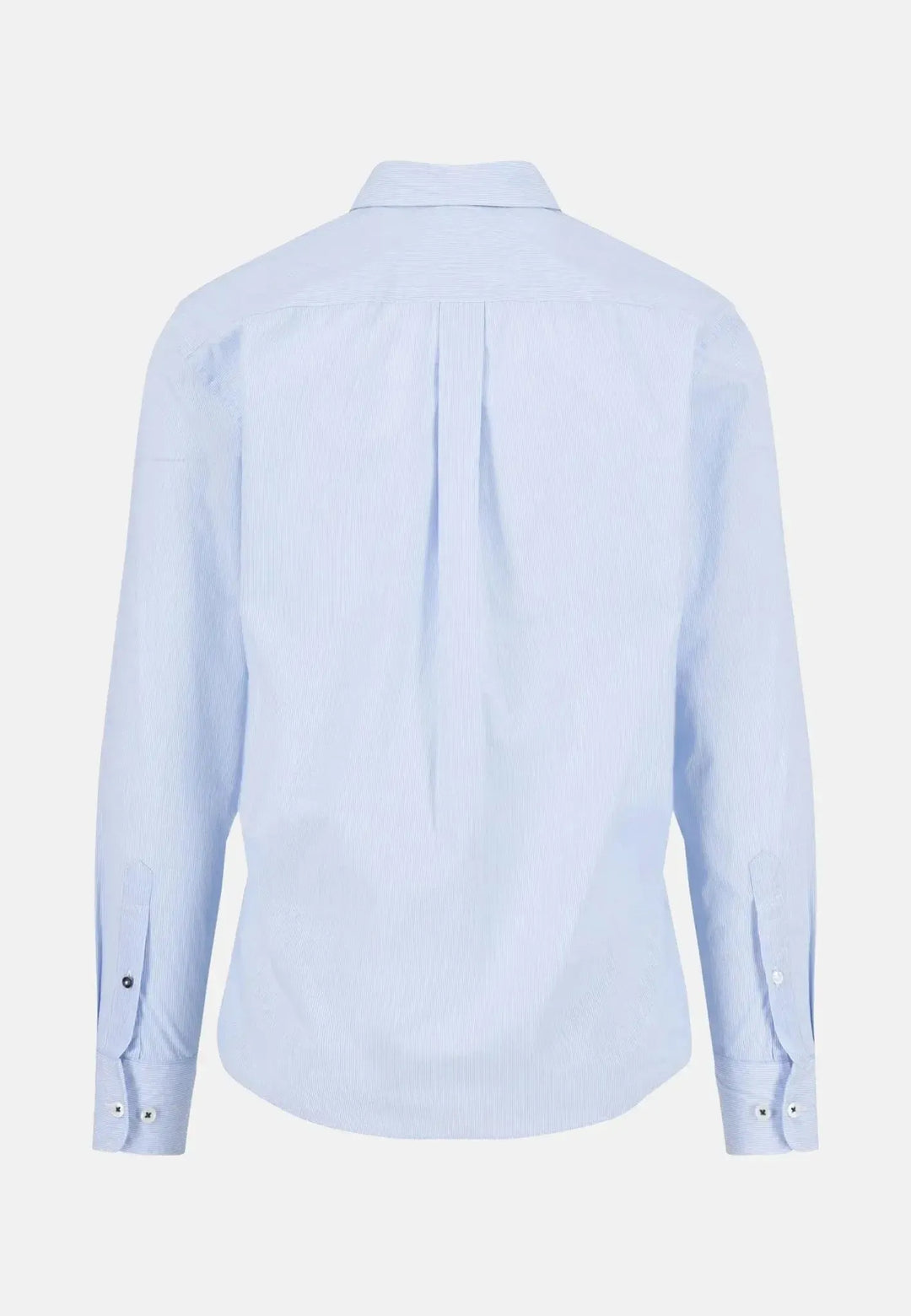fynch-hatton-Essential Bengal Stripe Kent Collar Shirt Soft Blue