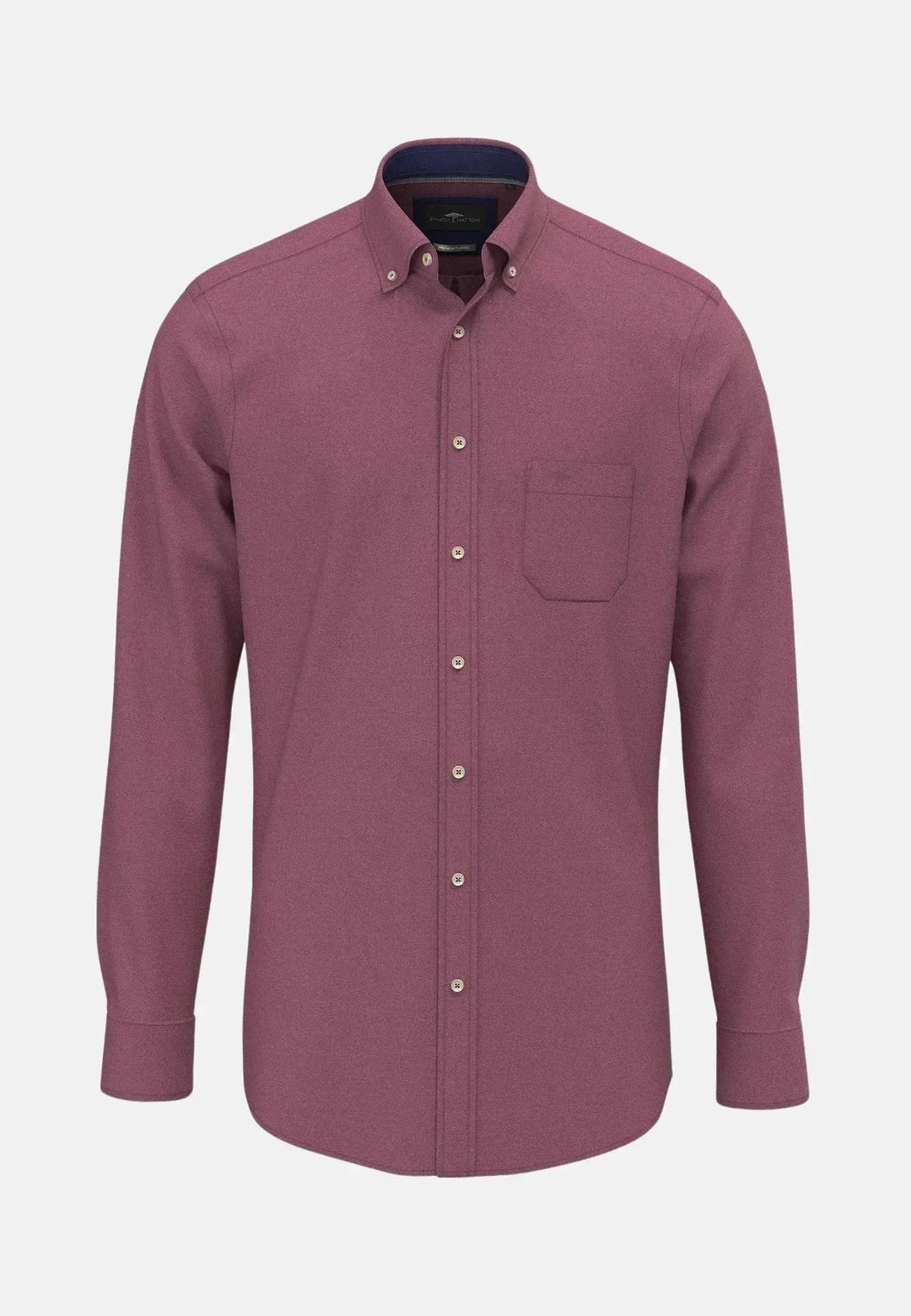 fynch-hatton-Essential Flannel Button Down Shirt Deep Merlot