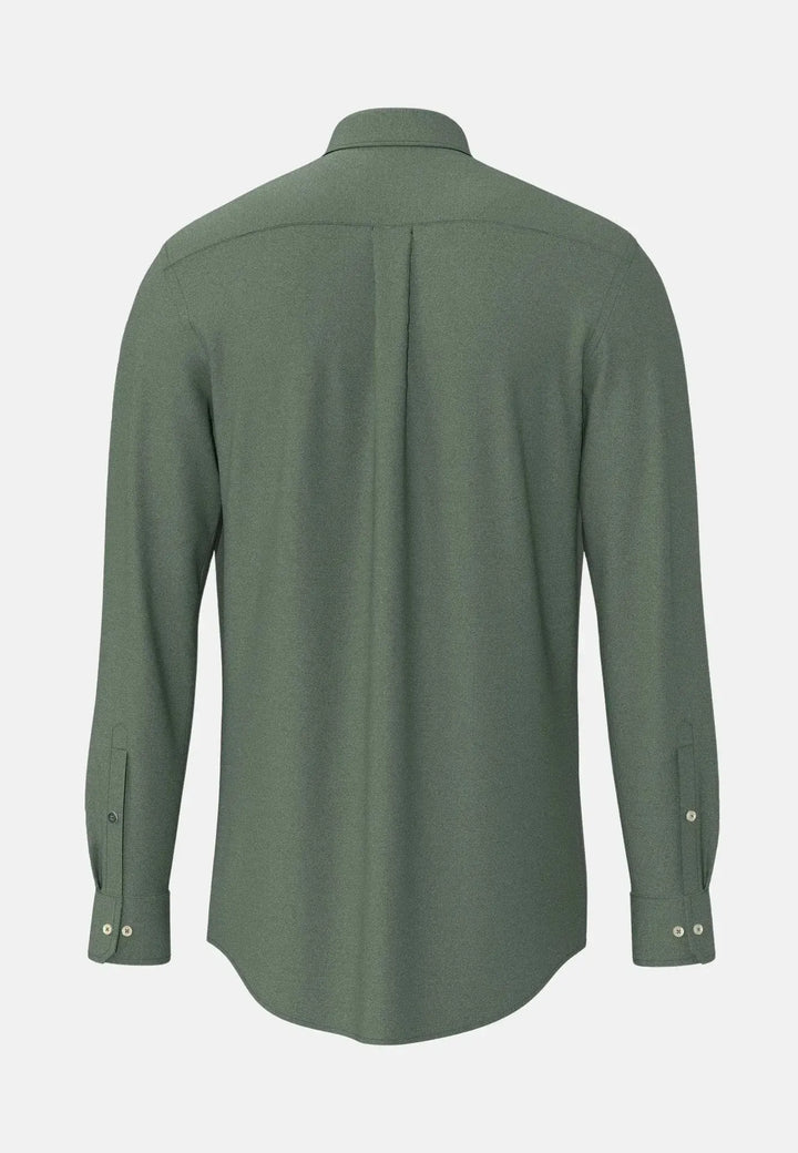 fynch-hatton-Essential Flannel Button Down Shirt Fern