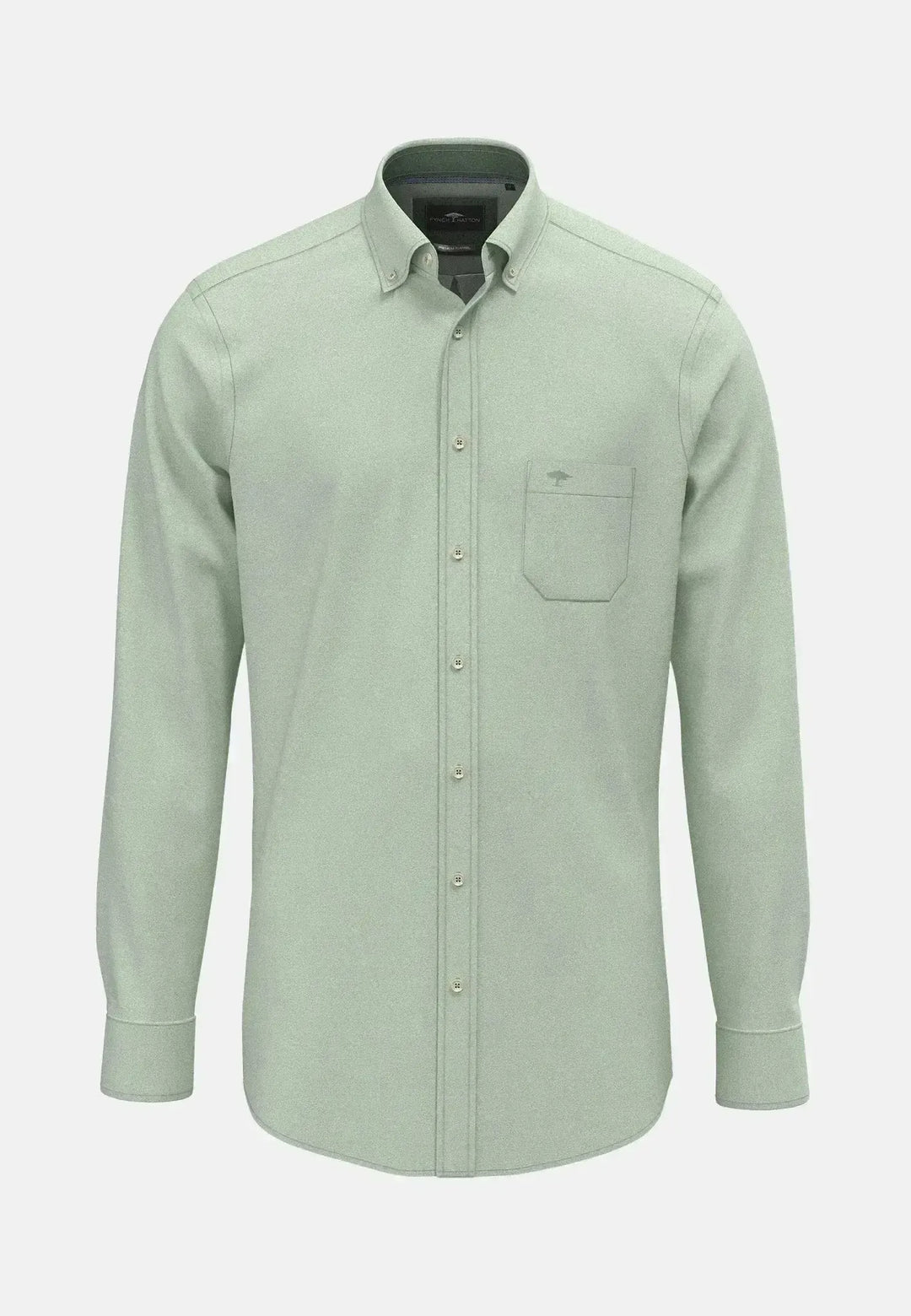 fynch-hatton-Essential Flannel Button Down Shirt Fern