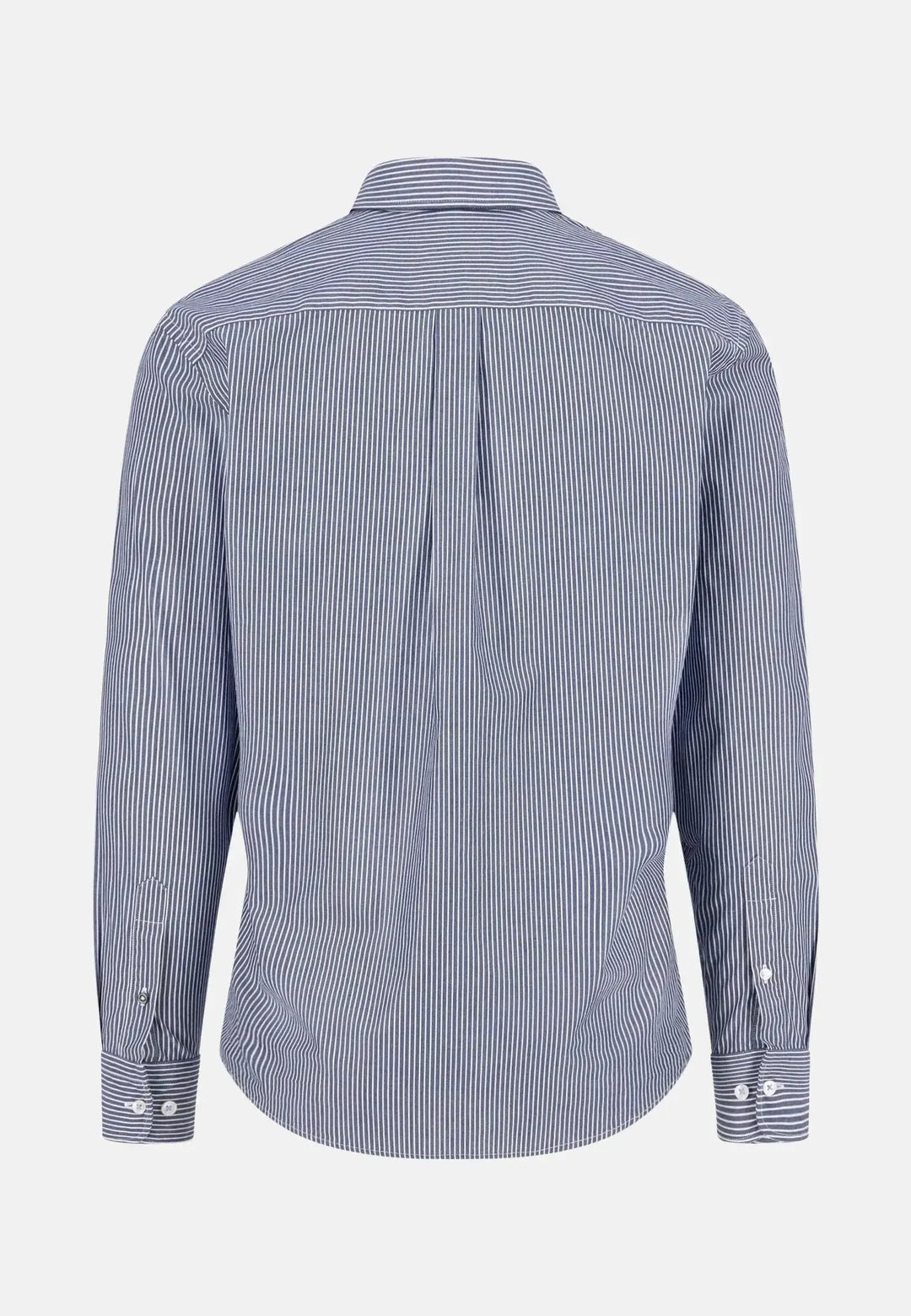 fynch-hatton-Essential Striped Kent Collar Shirt Navy