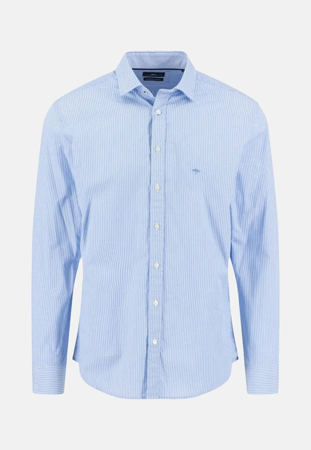 fynch-hatton-Essential Striped Kent Collar Shirt Soft Blue