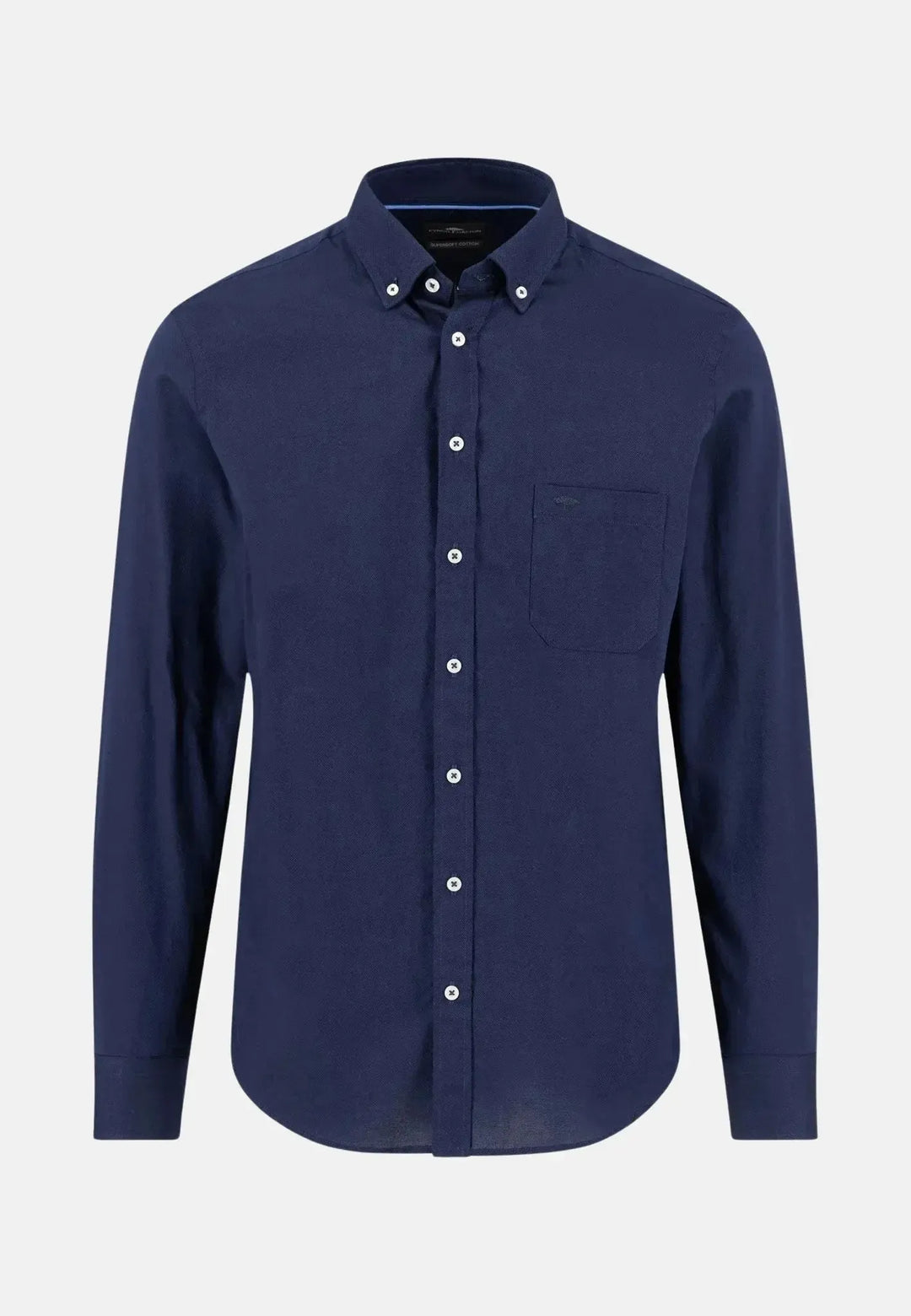 fynch-hatton-Essential Textured Dobby Shirt Navy