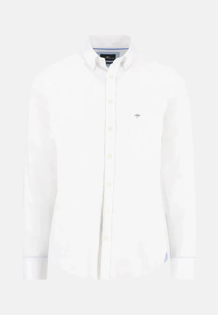 fynch-hatton-Essential Textured Dobby Shirt White
