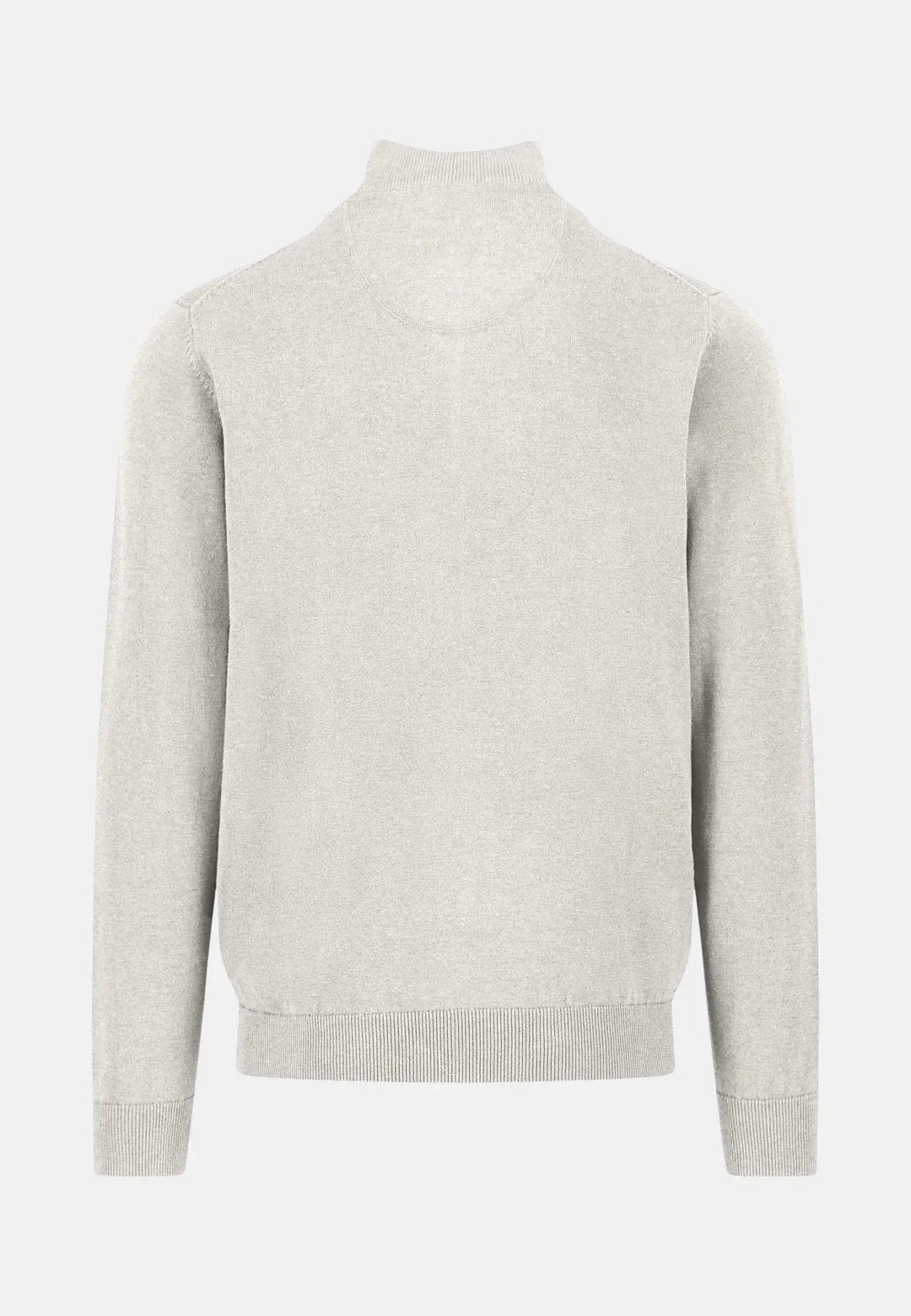 fynch-hatton-Fine Knit Cotton 1/4 Zip Antique White