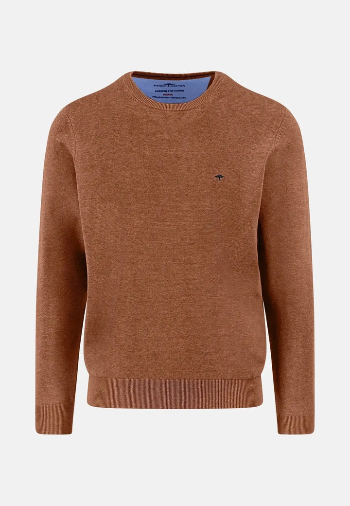 fynch-hatton-Fine Knit Cotton Crewneck Hazel