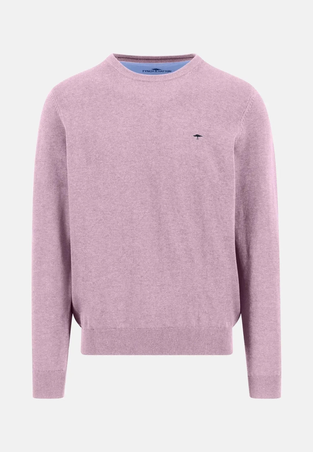 fynch-hatton-Fine Knit Cotton Crewneck Magnolia