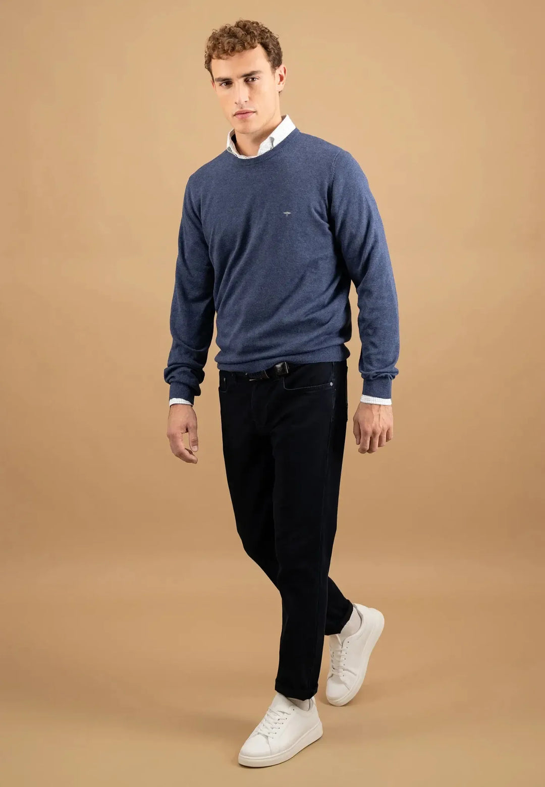 fynch-hatton-Fine Knit Cotton Crewneck Night