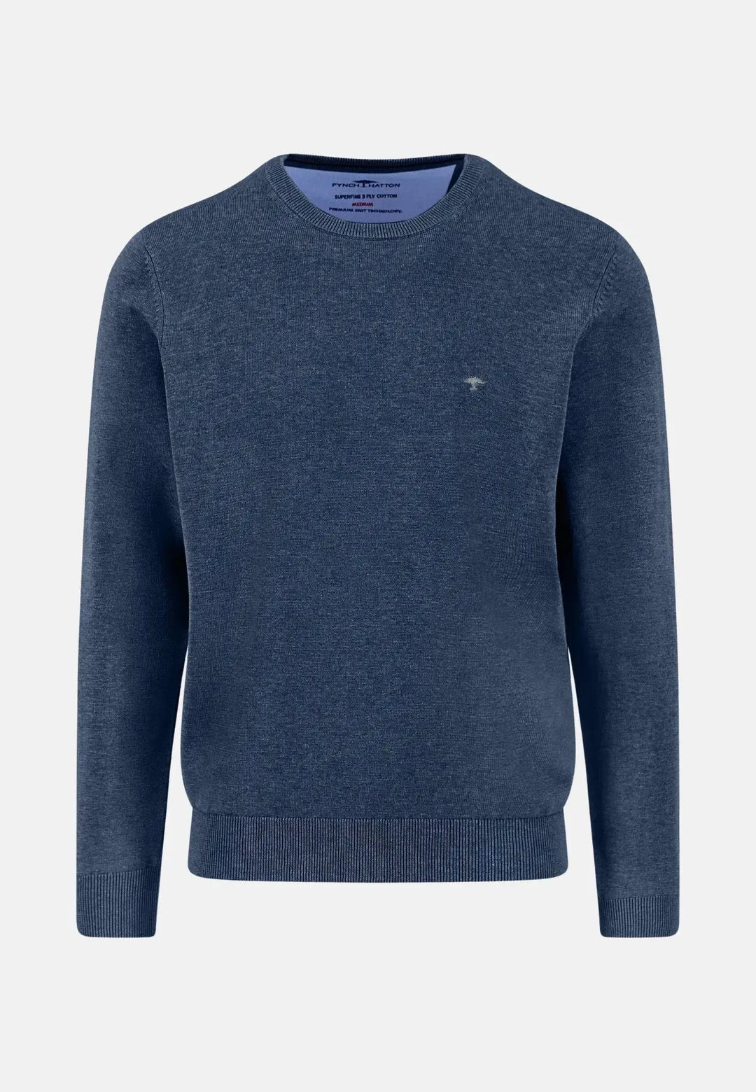 fynch-hatton-Fine Knit Cotton Crewneck Night