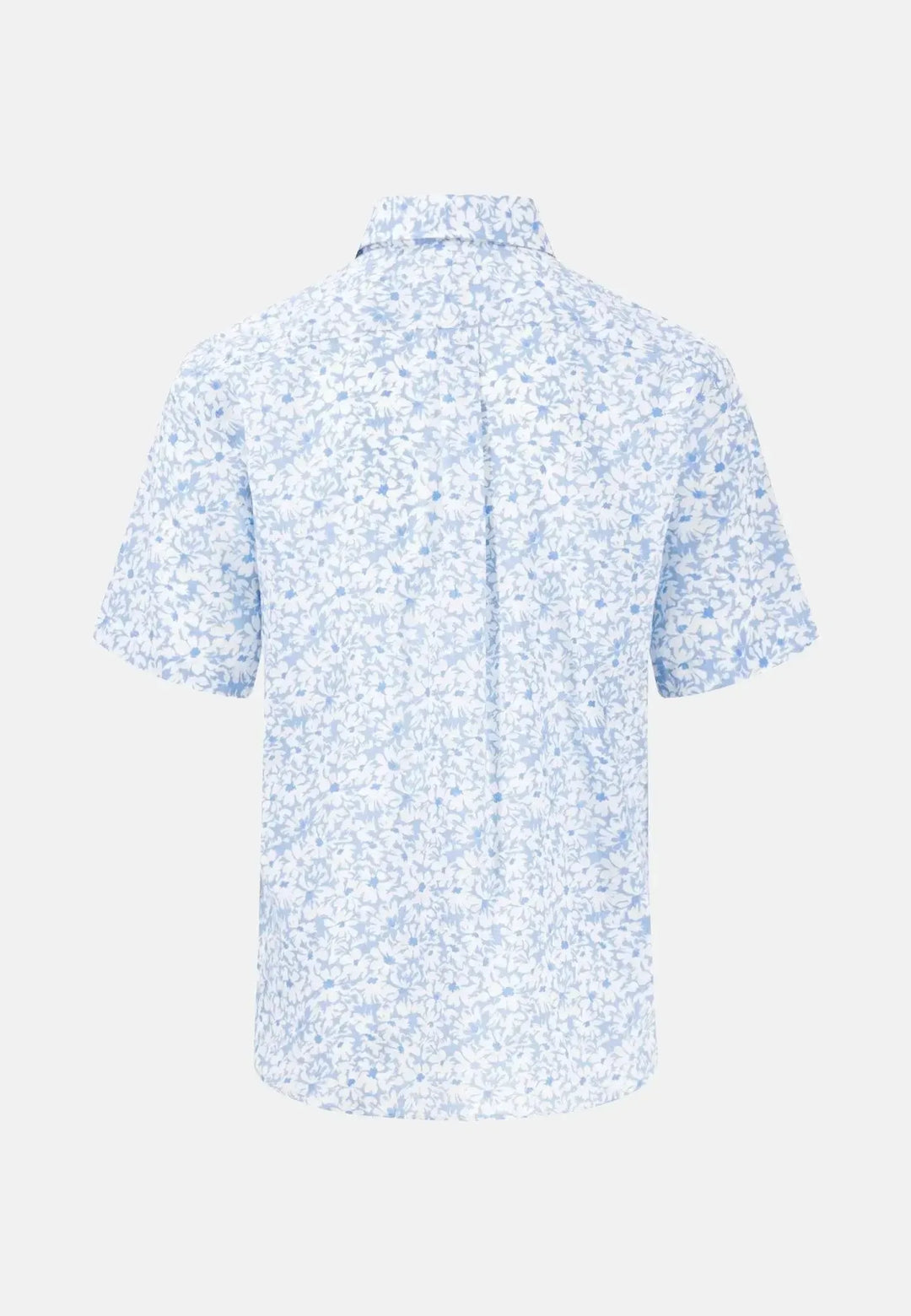 fynch-hatton-Floral Print Linen Button Down Short Sleeved Shirt Summer Breeze