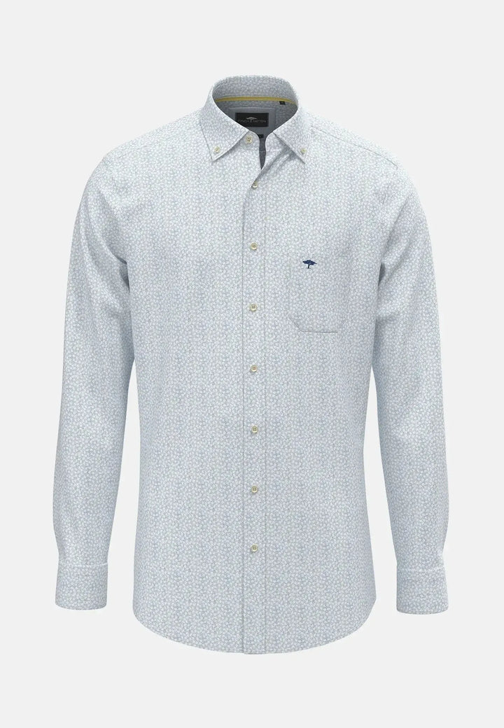 fynch-hatton-Flower Print Mix Shirt Vivid Yellow