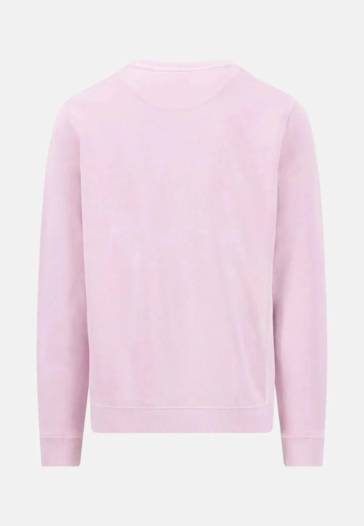fynch-hatton-Garment Dyed Crewneck Sweatshirt Magnolia