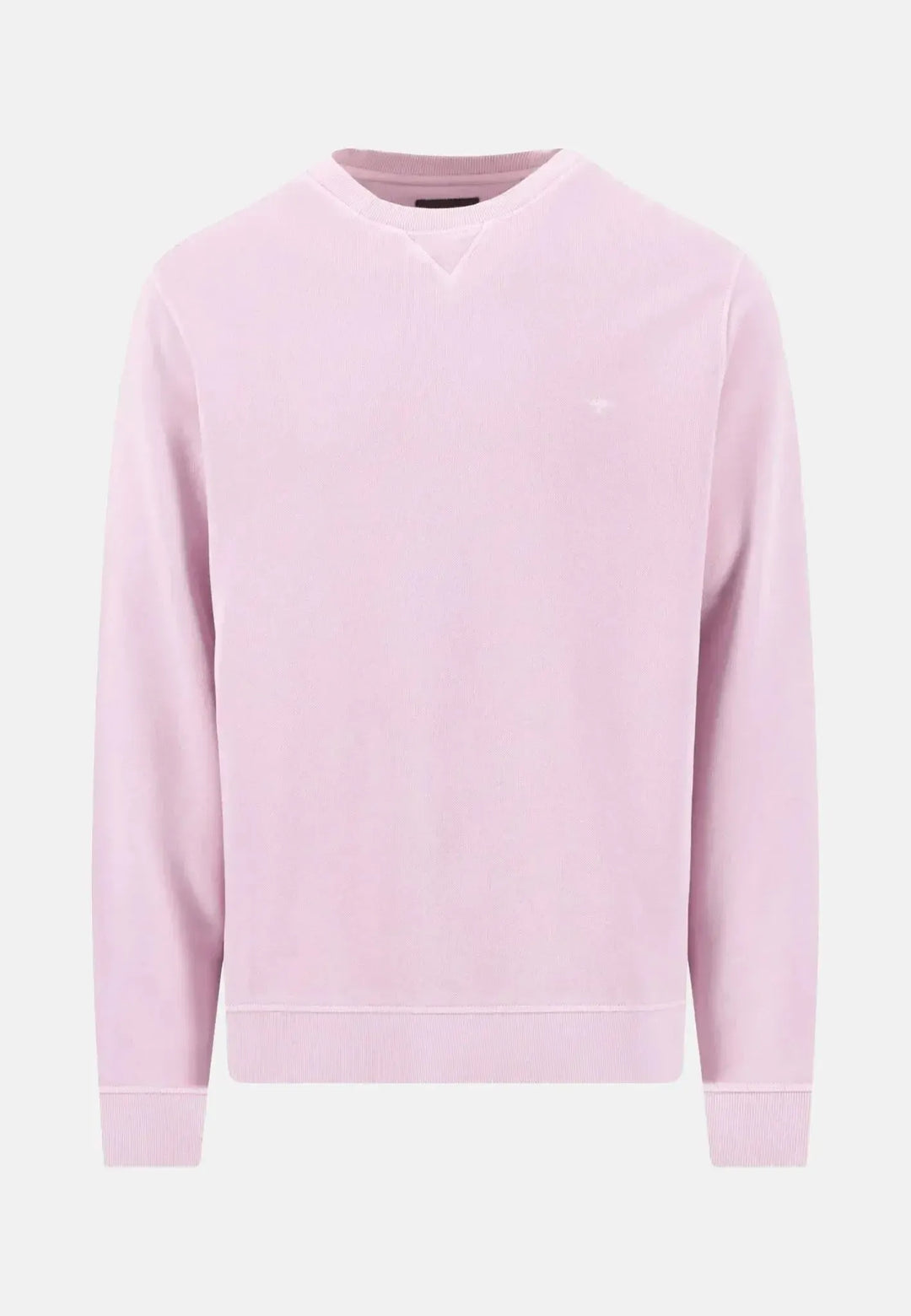 fynch-hatton-Garment Dyed Crewneck Sweatshirt Magnolia