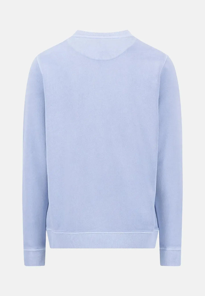 fynch-hatton-Garment Dyed Crewneck Sweatshirt New Breeze