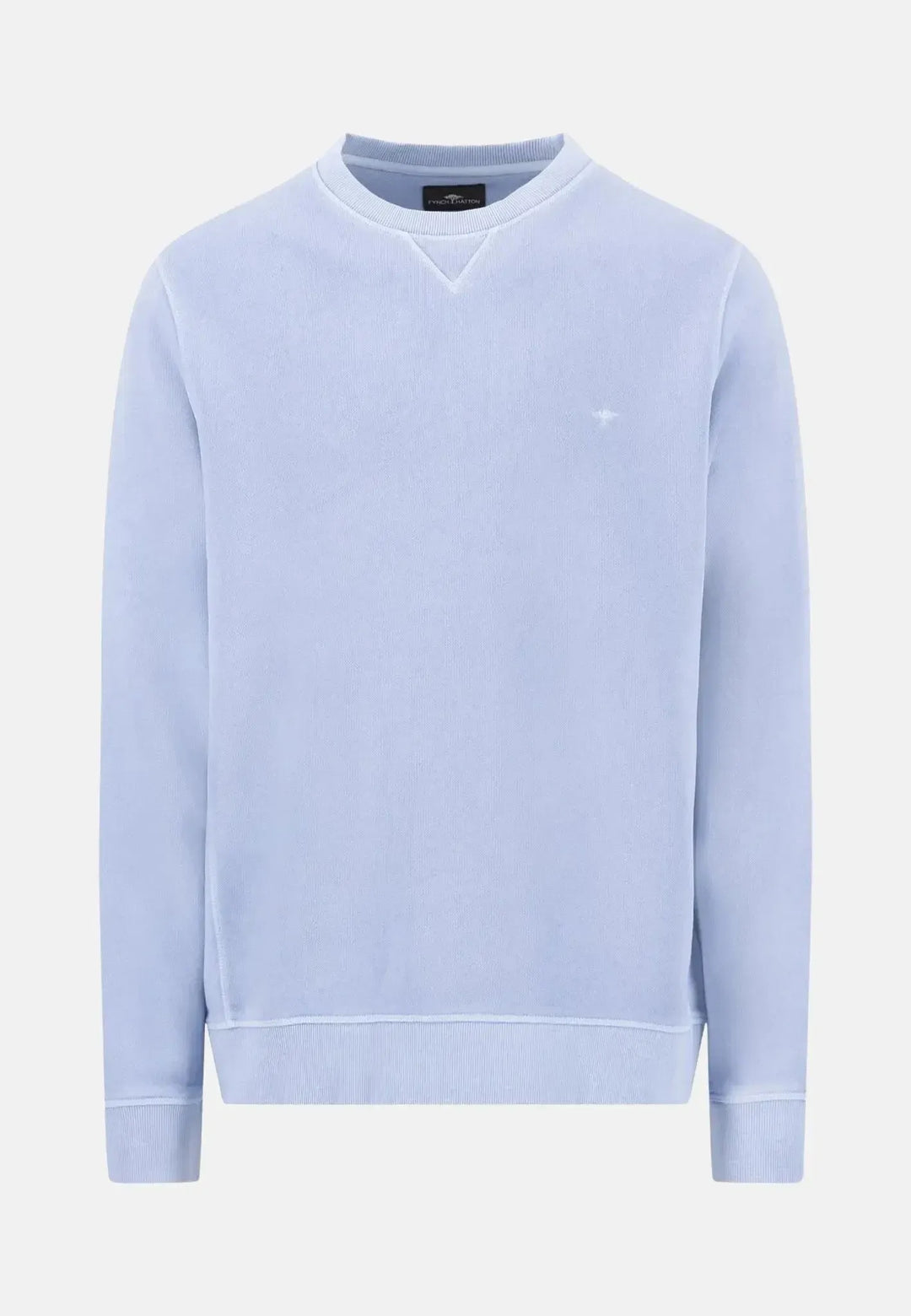 fynch-hatton-Garment Dyed Crewneck Sweatshirt New Breeze