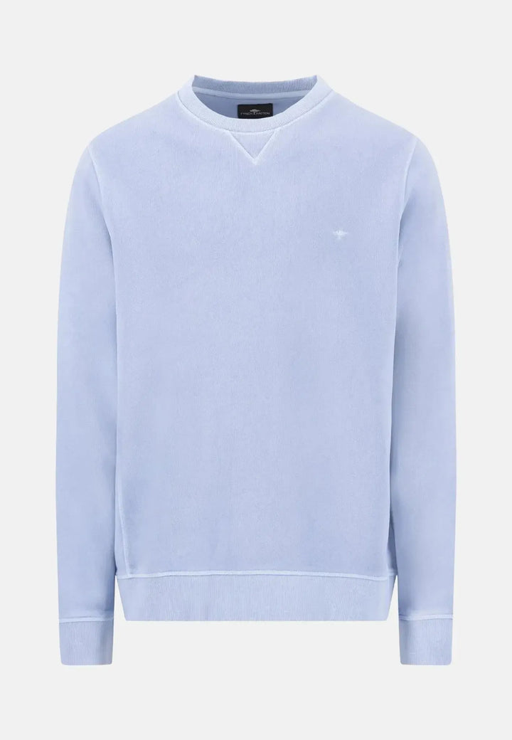 fynch-hatton-Garment Dyed Crewneck Sweatshirt New Breeze