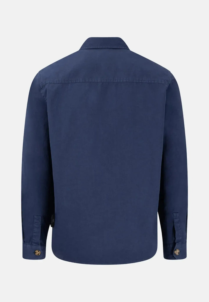 fynch-hatton-Garment Dyed Overshirt Navy