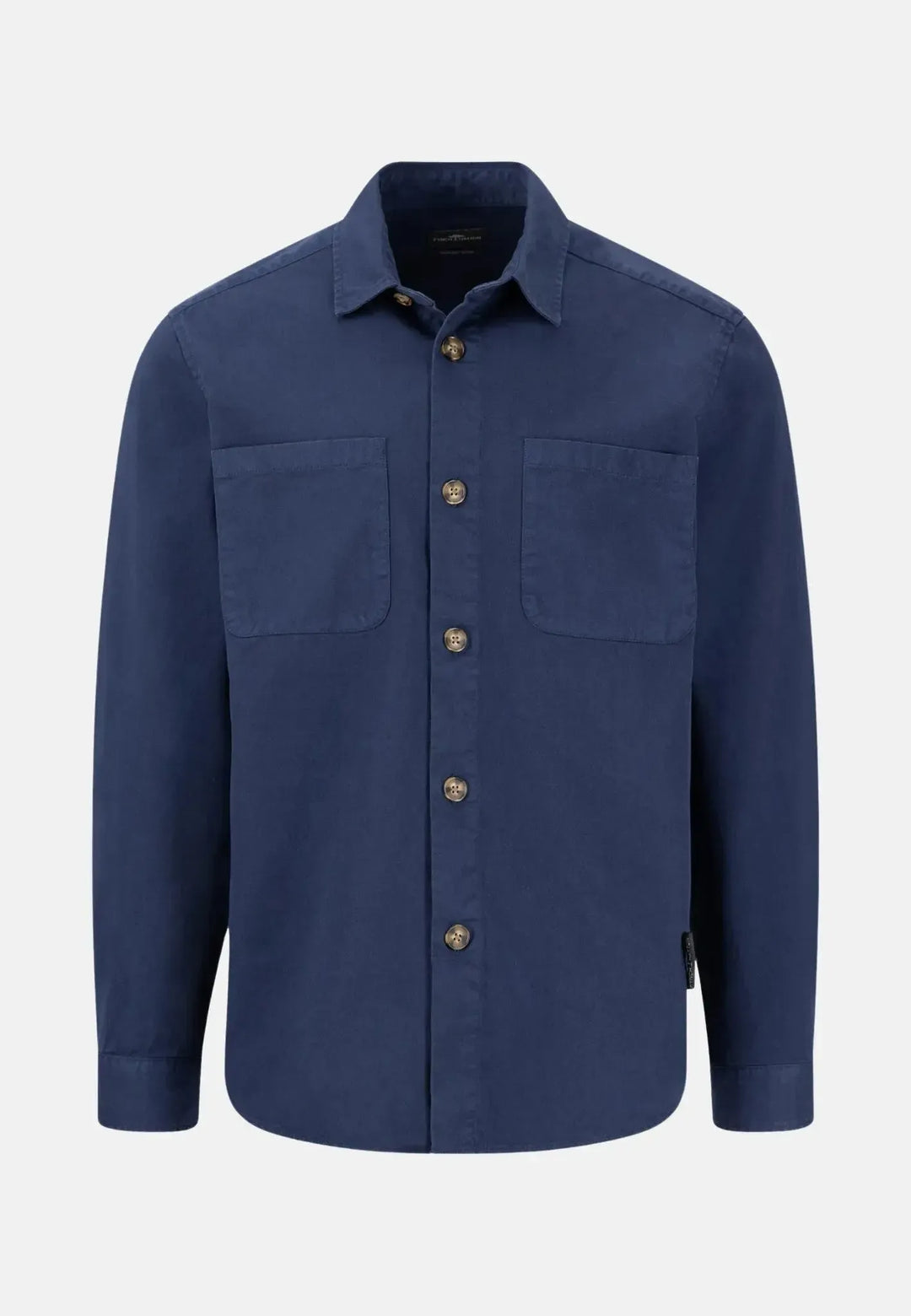fynch-hatton-Garment Dyed Overshirt Navy