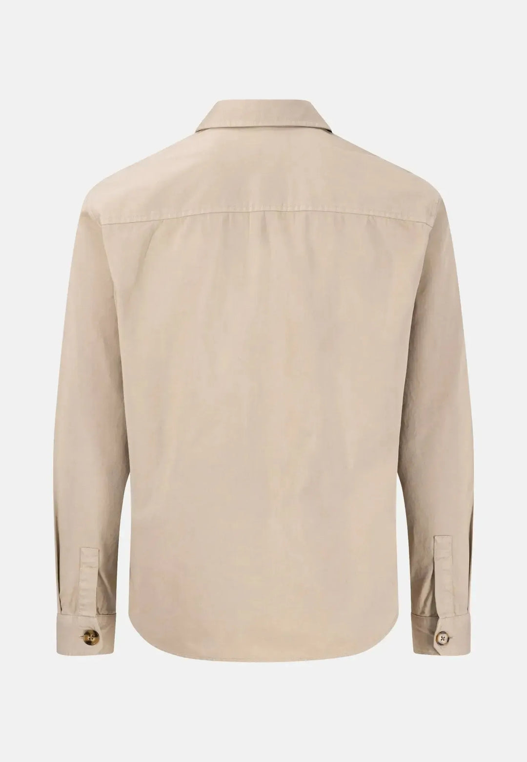 fynch-hatton-Garment Dyed Overshirt Sand