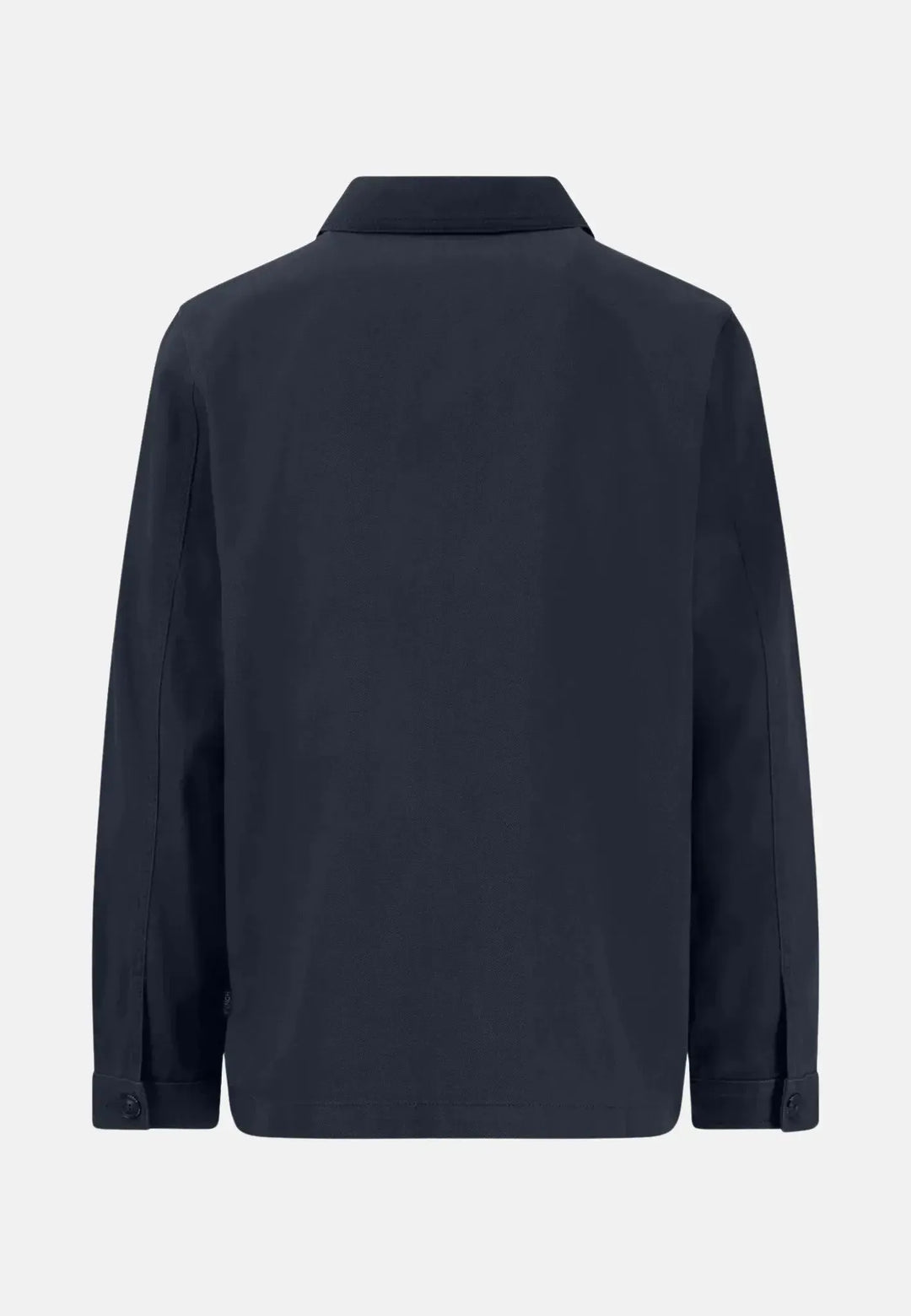 fynch-hatton-Garment Dyed Twill Overshirt Dark Navy