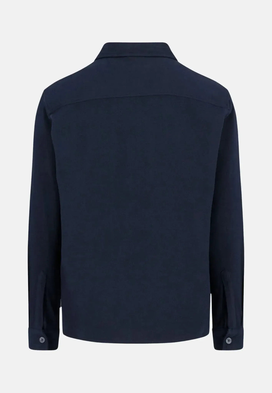 fynch-hatton-Heavyweight Flannel Overshirt Navy