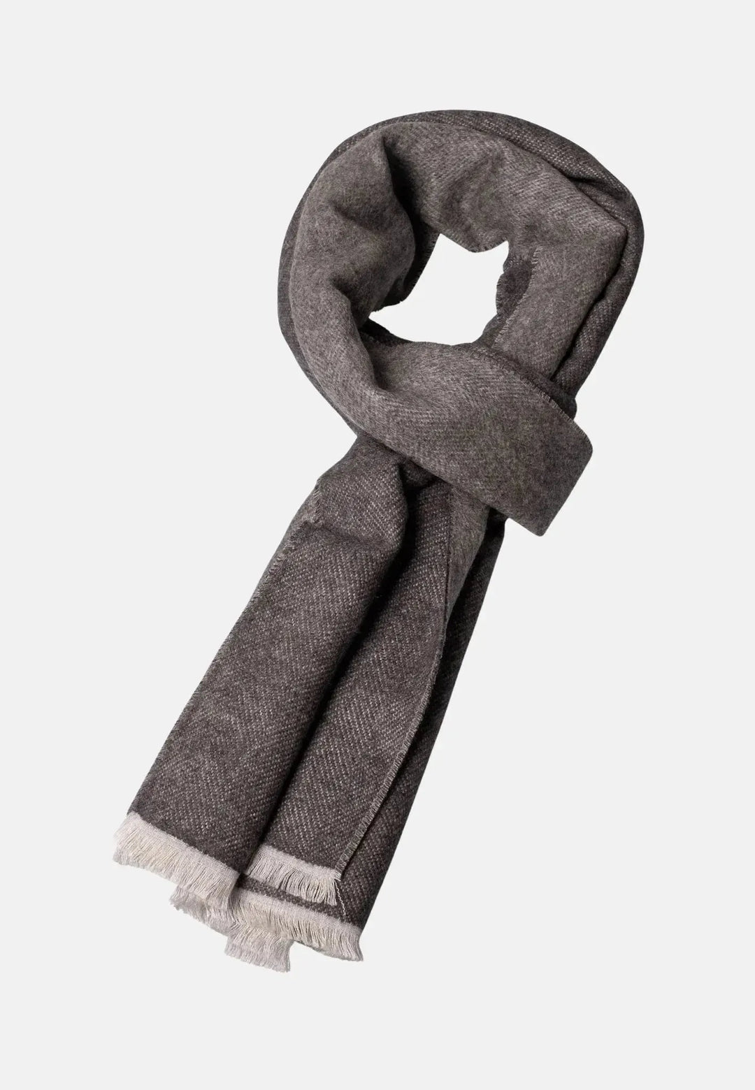 fynch-hatton-Herringbone Scarf Charcoal