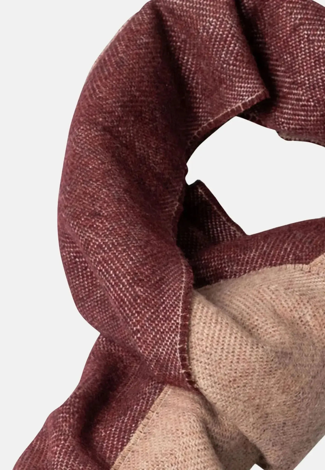 fynch-hatton-Herringbone Scarf Deep Merlot
