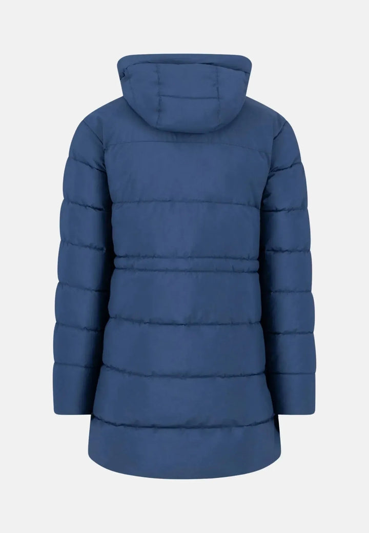 fynch-hatton-Hooded Full Length Puffer Coat Misty Blue