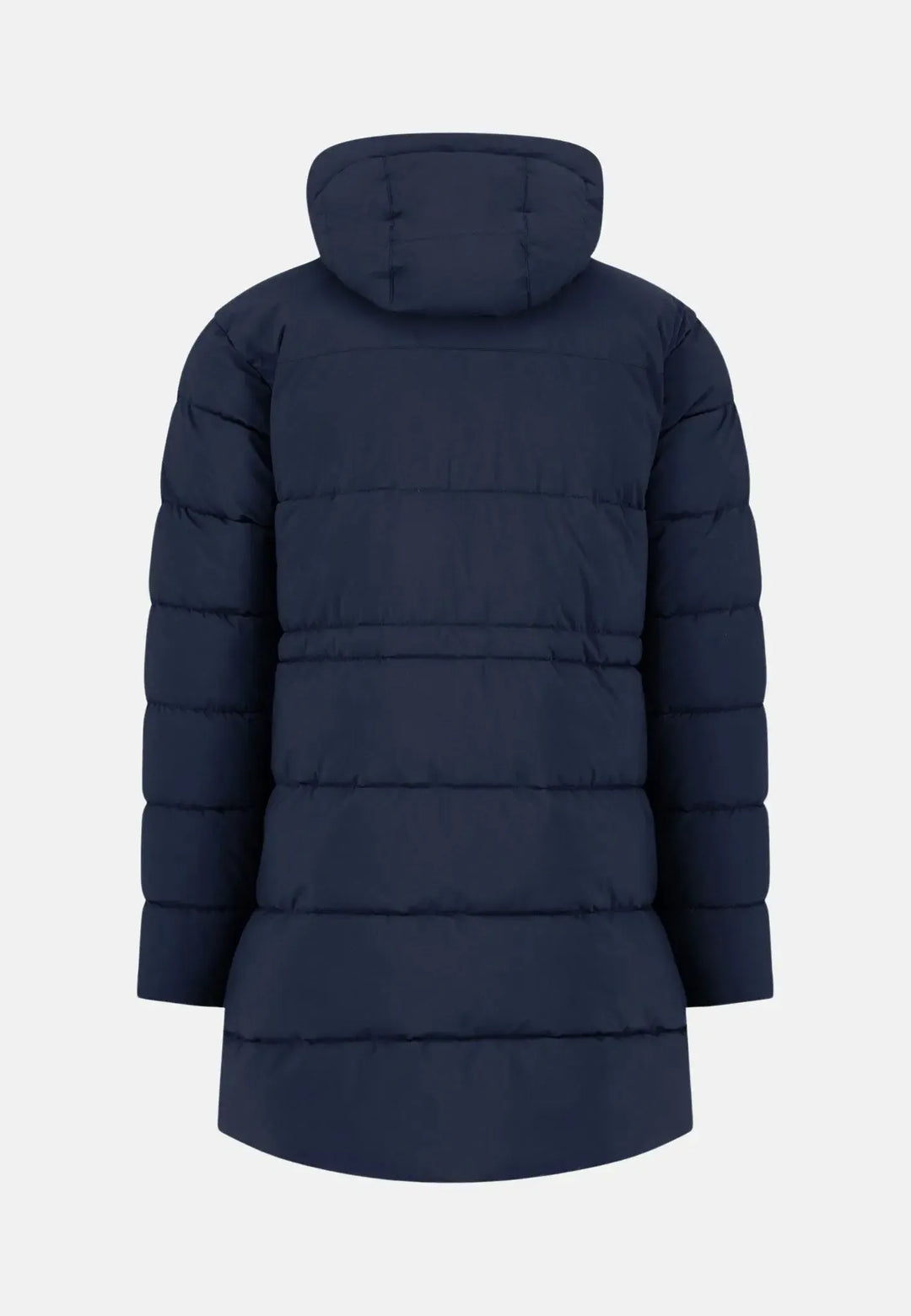 fynch-hatton-Hooded Full Length Puffer Coat Navy