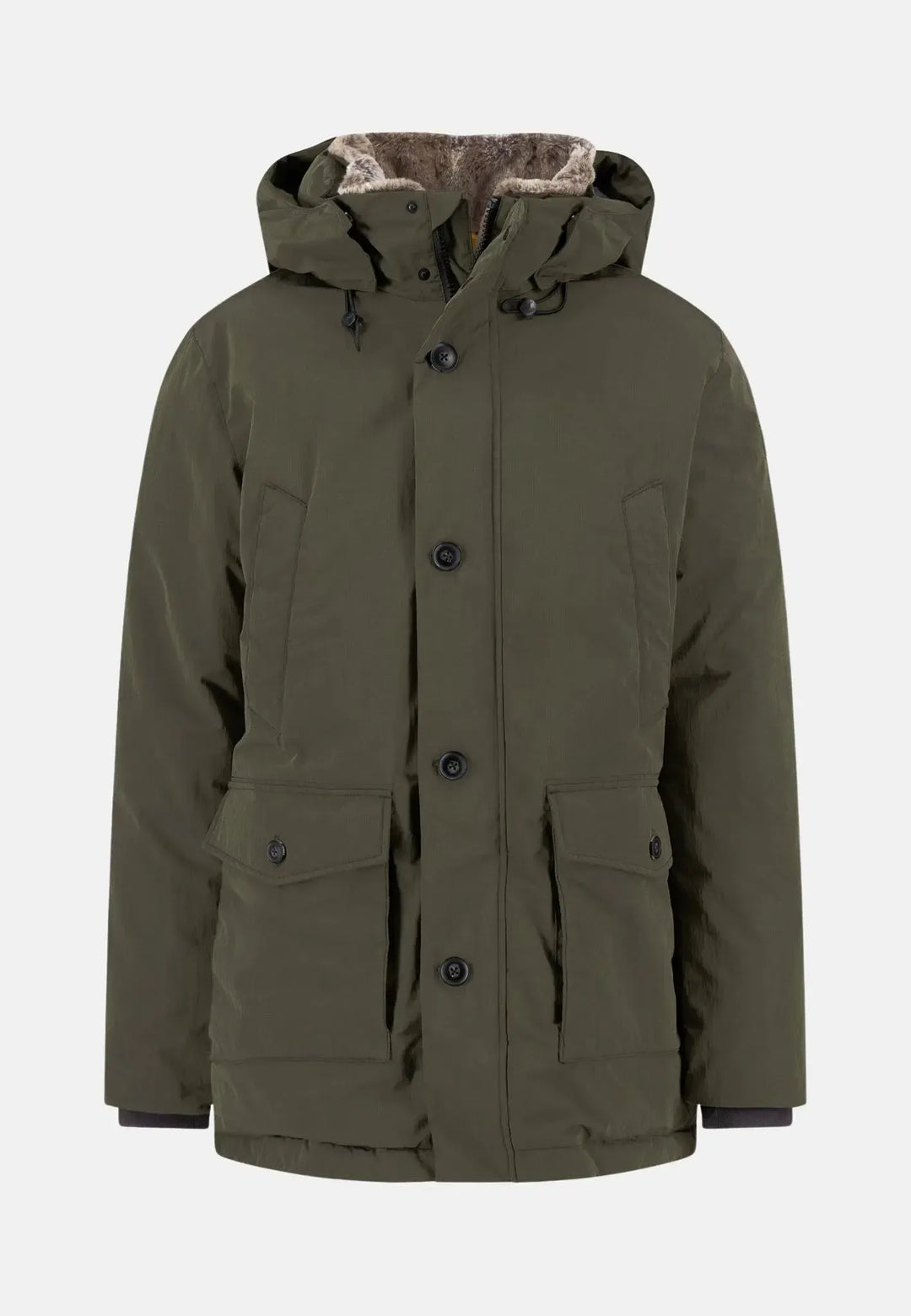 fynch-hatton-Hooded Winter Parka Jacket Dusty Forest