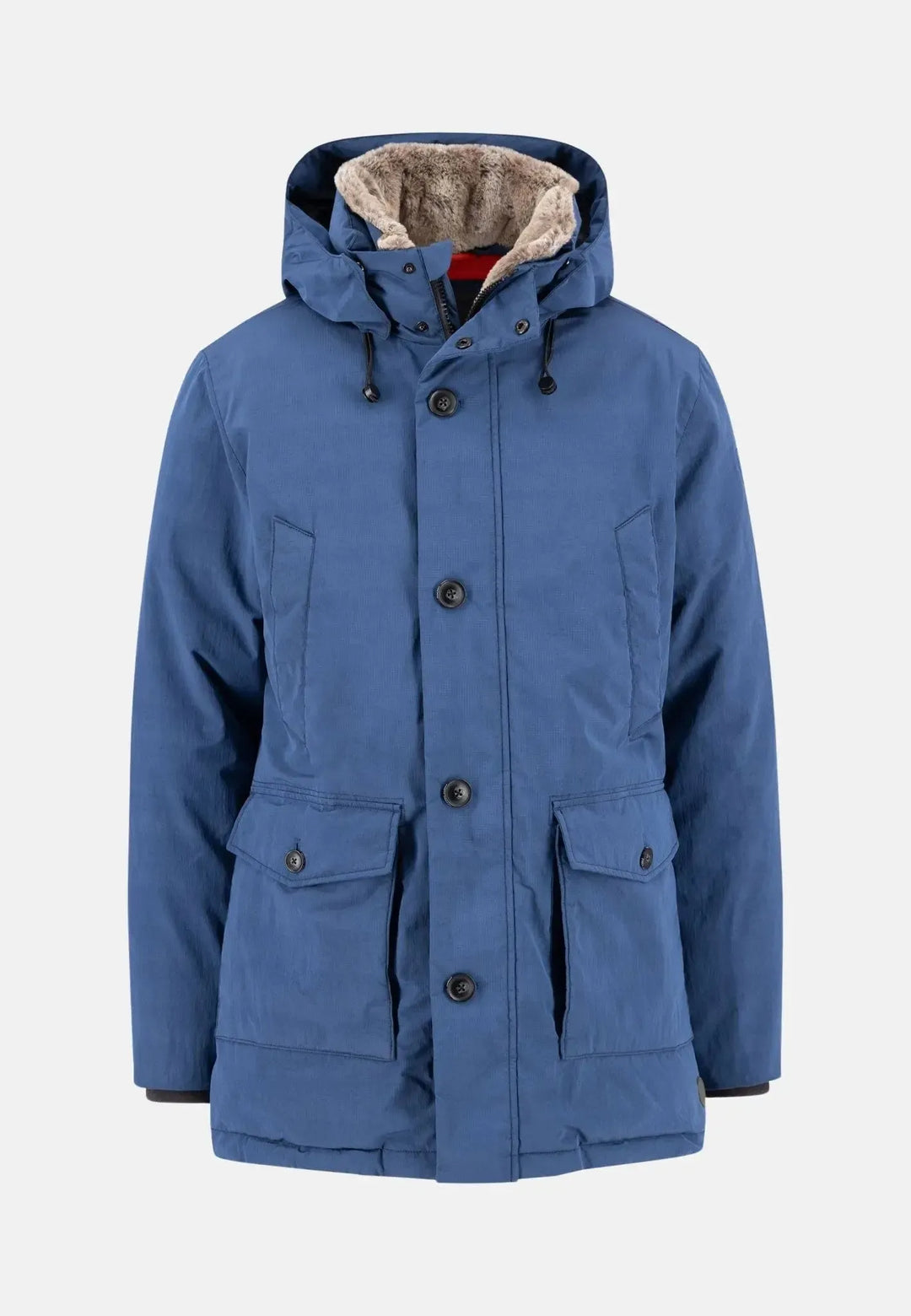 fynch-hatton-Hooded Winter Parka Jacket Misty Blue