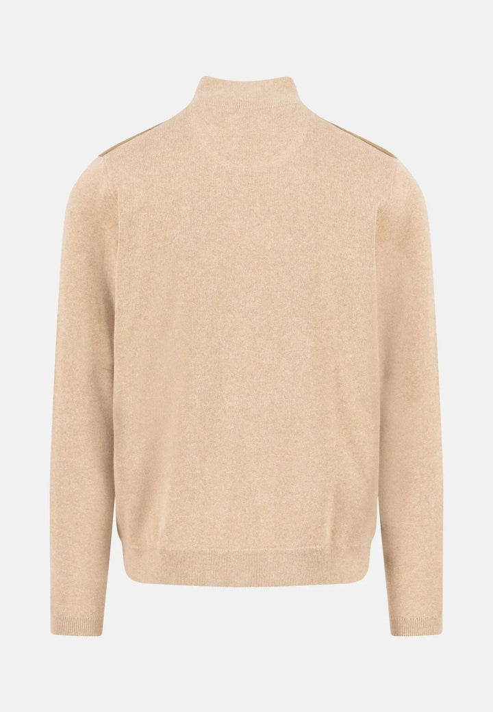 fynch-hatton-Hybrid Faux Suede Cardigan Jacket Taupe