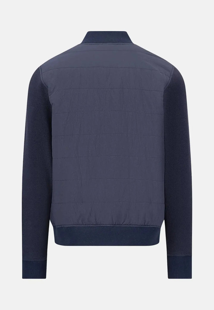 fynch-hatton-Hybrid Quilted Bomber Jacket Navy