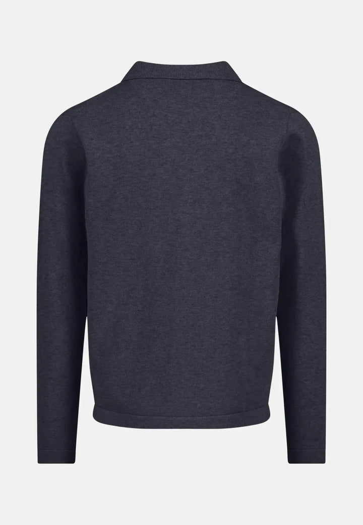 fynch-hatton-Kent Collar Buttoned Cardigan Navy