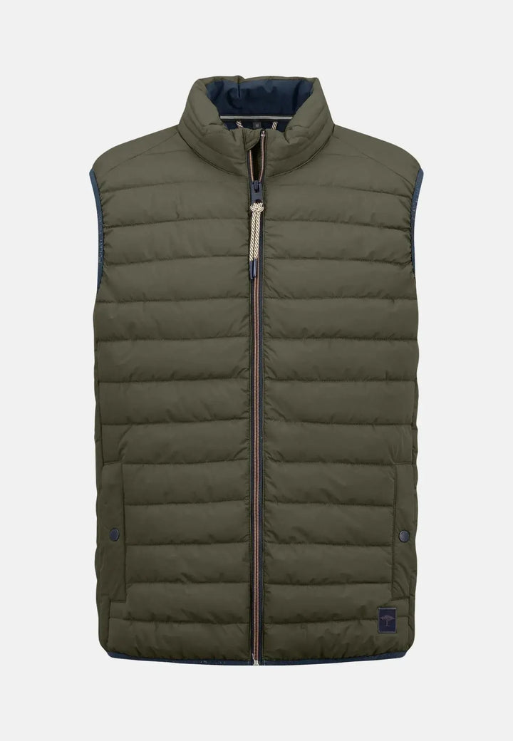 fynch-hatton-Light Weight Gilet Cloud Dark Khaki