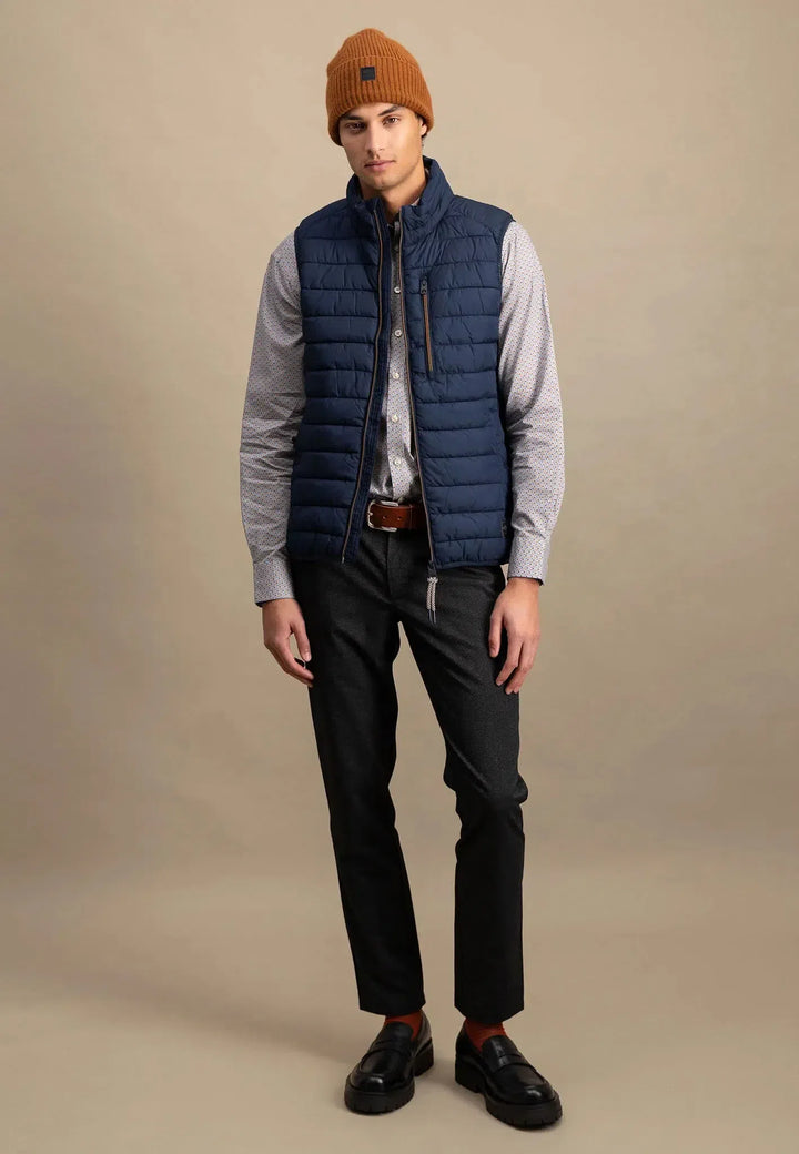 fynch-hatton-Light Weight Gilet Dark Navy