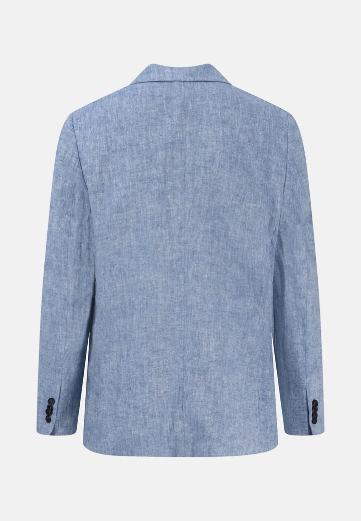fynch-hatton-Linen Blend Herringbone Blazer Summer Breeze