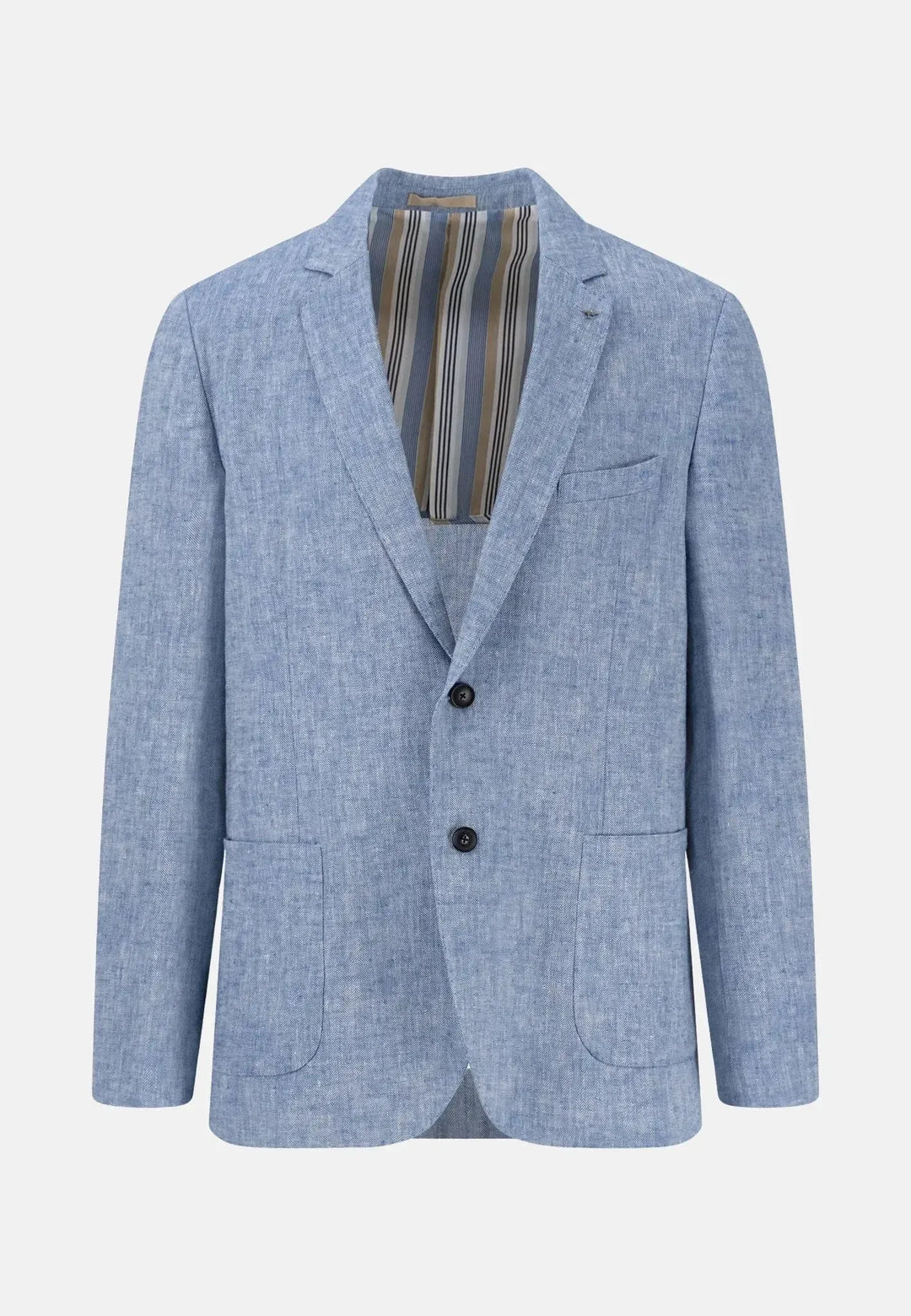 fynch-hatton-Linen Blend Herringbone Blazer Summer Breeze