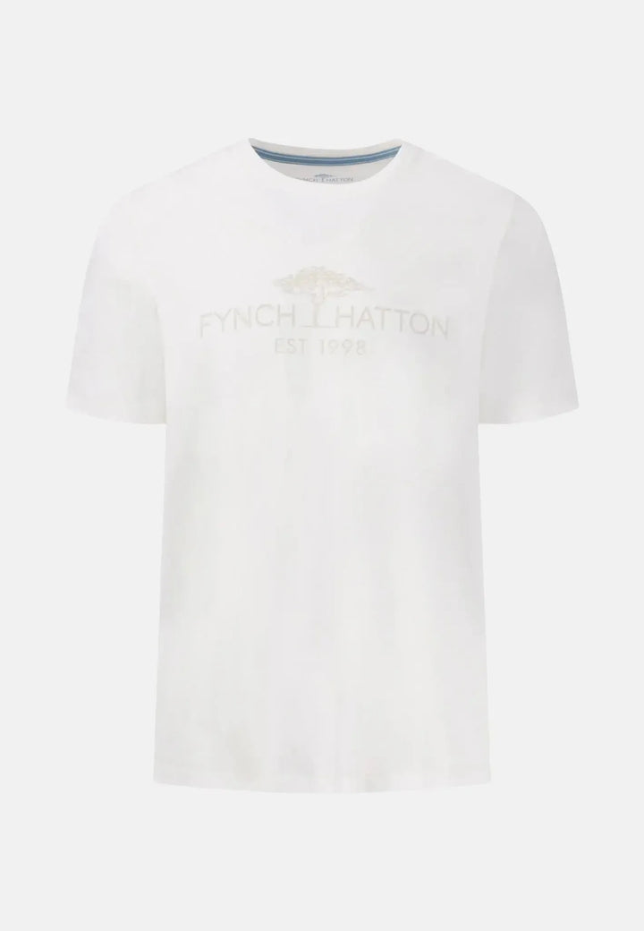 fynch-hatton-Logo Print T-Shirt New Off White