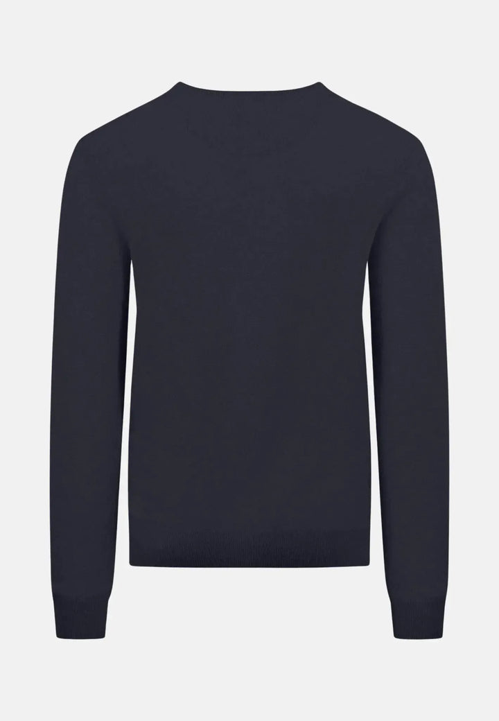 fynch-hatton-Merino Cashmere Crewneck Knit Navy