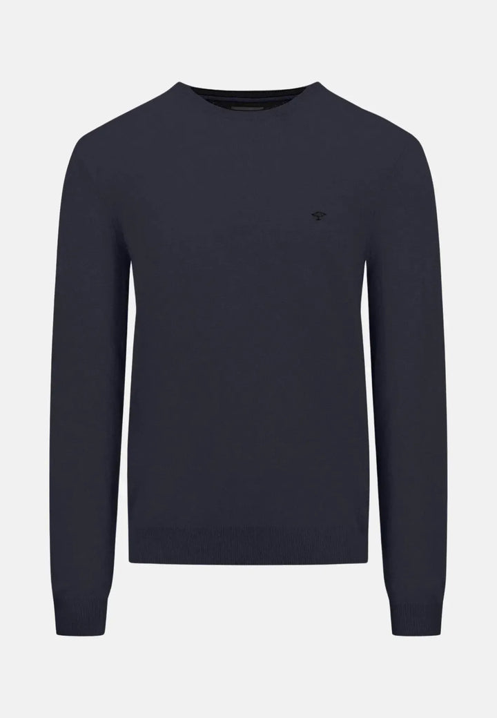 fynch-hatton-Merino Cashmere Crewneck Knit Navy