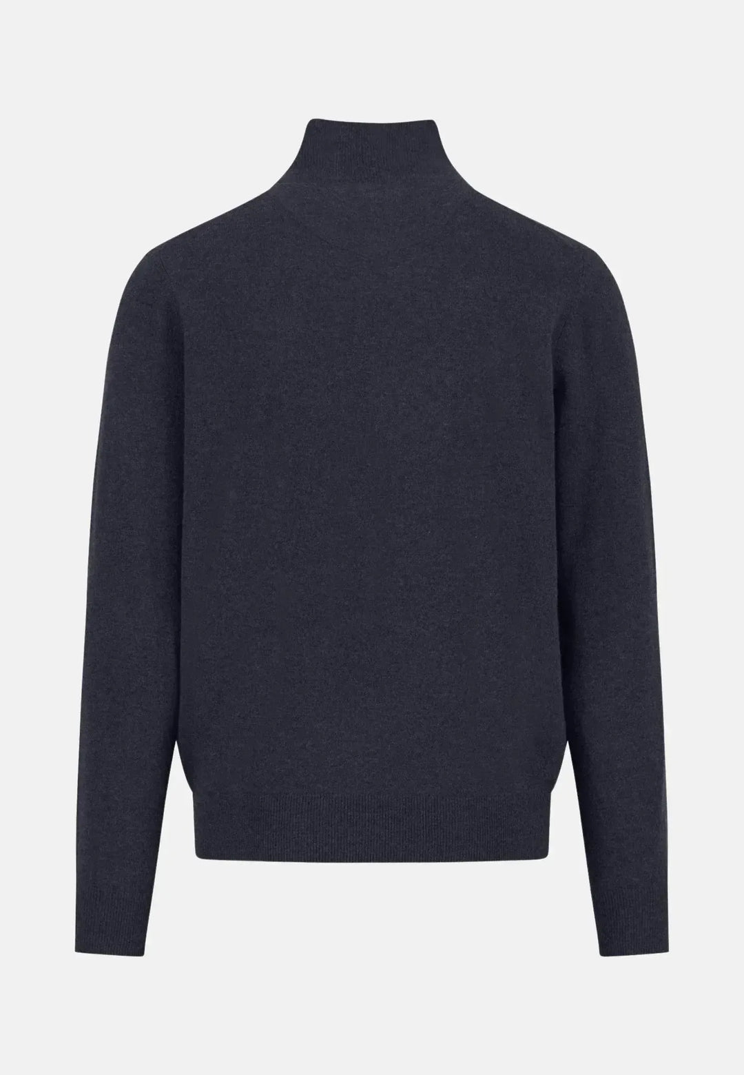 fynch-hatton-Merino Wool Cashmere 1/4 Zip Knit Navy
