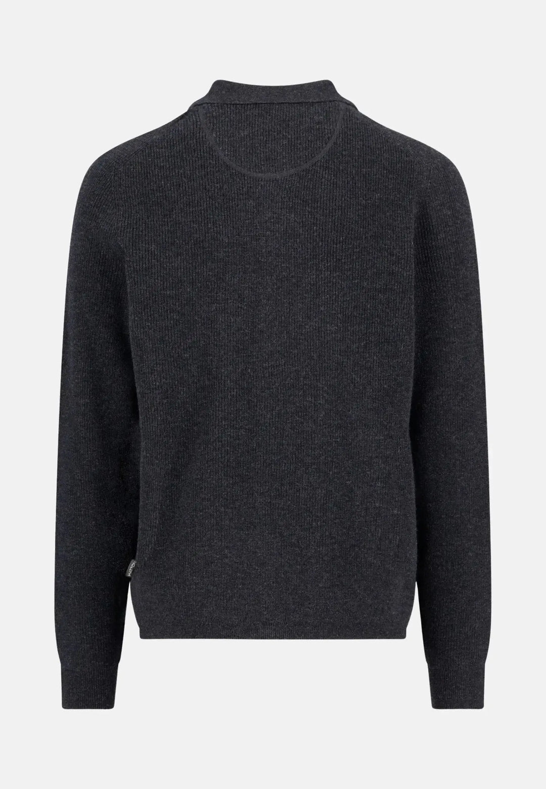fynch-hatton-Merino Wool Cashmere Buttoned Cardigan Charcoal