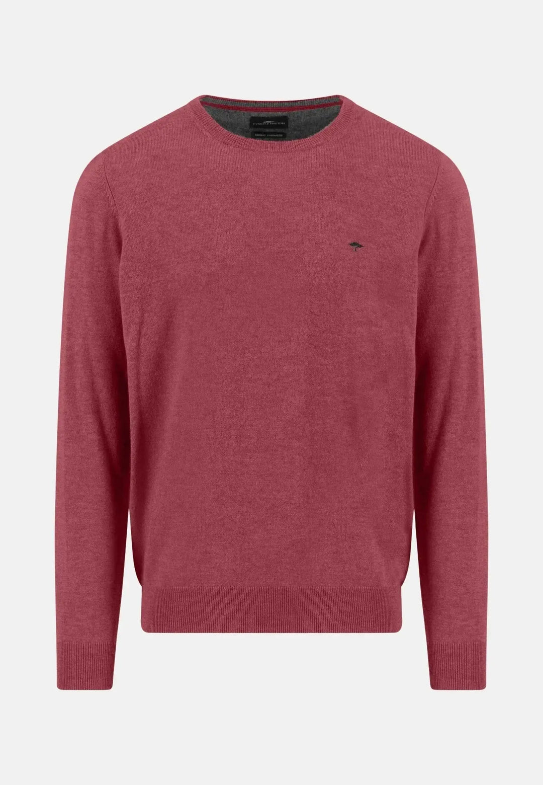 fynch-hatton-Merino Wool Cashmere Crewneck Knit Berry