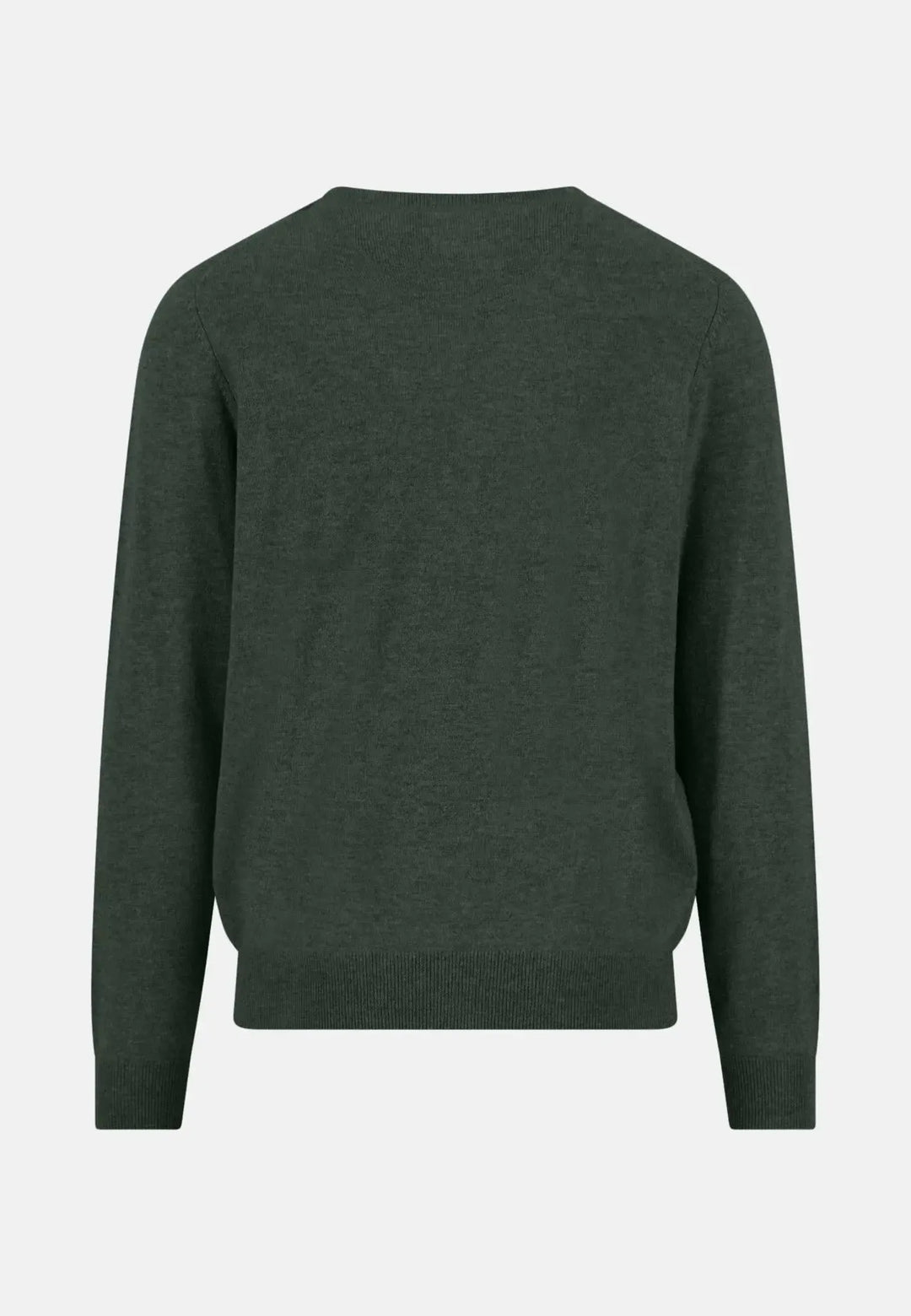 fynch-hatton-Merino Wool Cashmere Crewneck Knit Dark Ivy